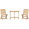 vidaXL 3 Piece Folding Garden Dining Set Solid Wood Acacia