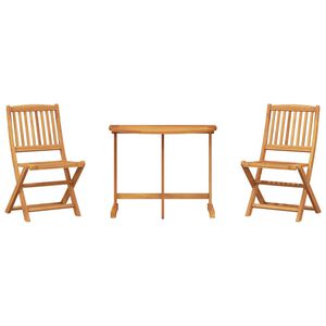 vidaXL 3 Piece Folding Garden Dining Set Solid Wood Acacia