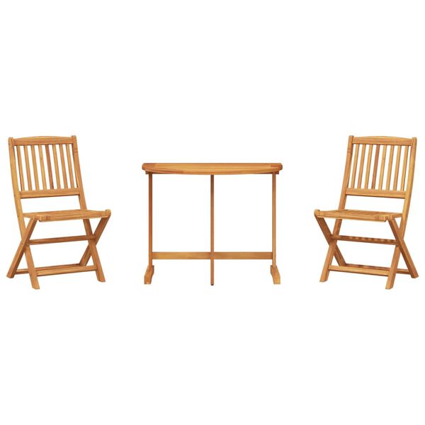 vidaXL 3 Piece Folding Garden Dining Set Solid Wood Acacia