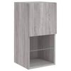 vidaXL 6 Piece TV Wall Units with LED Grey Sonoma Engineered Wood