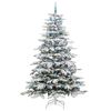 vidaXL Artificial Hinged Christmas Tree White 240 cm PE and PVC