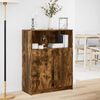vidaXL Sideboard with LED Smoked Oak 77x34x100 cm Engineered Wood