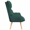 vidaXL Armchair Dark Green 69 x 74 x 93 cm Sherpa Fabric