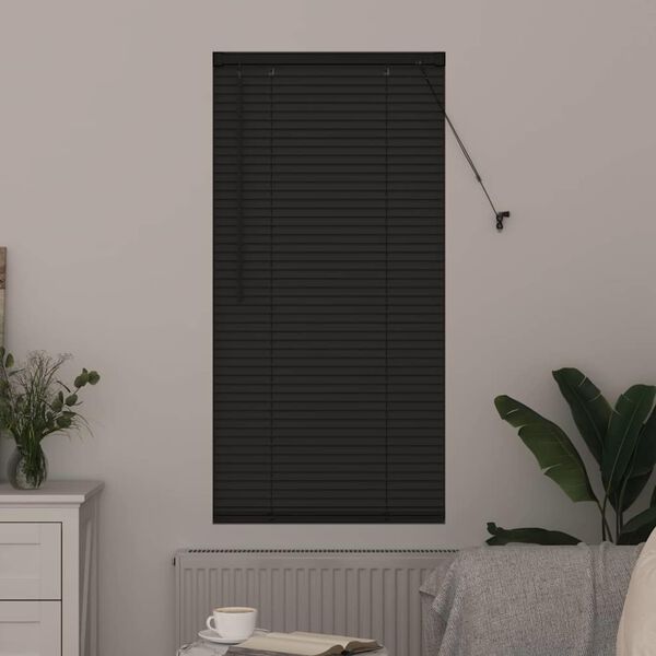 vidaXL Window Blind with Curtains Manual Dark grey Aluminium
