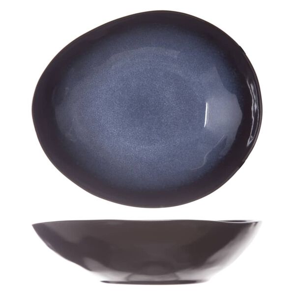 Cosy & Trendy Deep Plate Sapphire 4 pcs Oval 19.5x16.5 cm Sapphire Blue