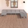 vidaXL 7 Piece Garden Lounge Set Grey Solid Pinewood