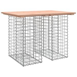 vidaXL Garden Table Gabion Design 100x70x72 cm Solid Wood Douglas