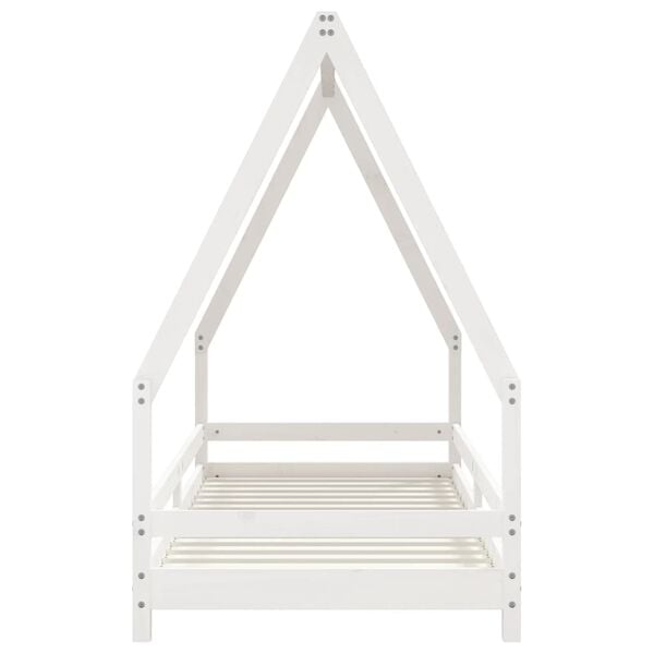 vidaXL Kids Bed Frame White 90x200 cm Solid Wood Pine