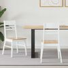 vidaXL Dining Chairs 2 pcs White 43 x 54 x 89 cm Solid Rubber Wood
