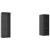vidaXL Wall-mounted TV Cabinets 2 pcs High Gloss Grey Engineered Wood