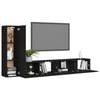 vidaXL 3 Piece TV Cabinet Set Black Engineered Wood