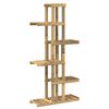 vidaXL Plant Stand White 68 x 23.5 x 140 cm Solid Acacia Wood