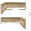vidaXL Storage Headboard with Shelf Sonoma Oak 200 cm Engineered Wood