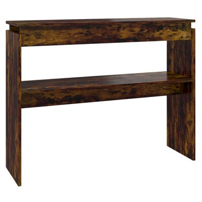 vidaXL Console Table Smoked Oak 102x30x80 cm Engineered Wood