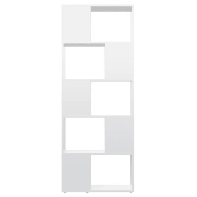 vidaXL Book Cabinet Room Divider High Gloss White 60x24x155 cm