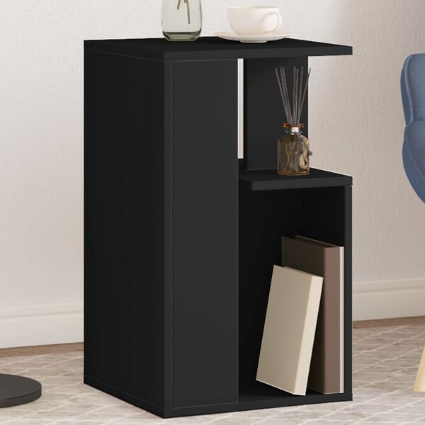 vidaXL Side Table Black 35x35x60 cm Engineered Wood