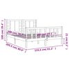 vidaXL Bed Frame without Mattress White King Size Solid Wood Pine
