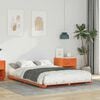 vidaXL Floor Bed Frame Wax brown 120 x 200 cm Solid pine wood