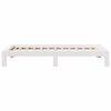 vidaXL Bed Frame without Mattress White 75x190 cm Small Single Solid Wood Pine