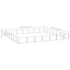 vidaXL Dog Kennel Silver 49 m&sup2; Steel