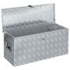 vidaXL Aluminium Box 90.5x35x40 cm Silver