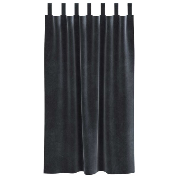 vidaXL Blackout Curtains 2 pcs Dark Grey 140 x 175 cm Velvet