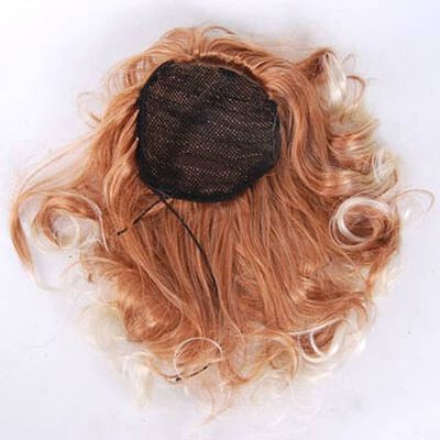 vidaXL Blond Curl Wig with Bangs