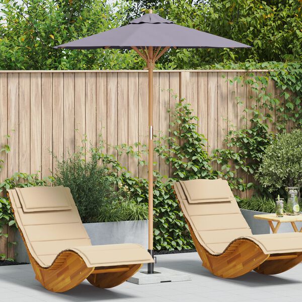 vidaXL Garden Parasol Dark grey 180 x 180 x 230 cm Bamboo