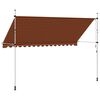 vidaXL Manual Retractable Awning 400 cm Orange and Brown