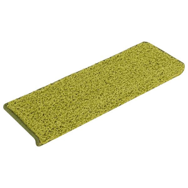 vidaXL Stair Mats 30 pcs 65x21x4 cm Green Rectangular Edge