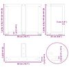vidaXL Coffee Table Legs T-Shaped 2 pcs Black 50x25x(42-43) cm Steel