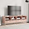 vidaXL TV Cabinet Pink 135x39x43.5 cm Cold-rolled Steel