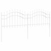 vidaXL Garden Fence White 240 x 190 cm Powder-coated steel