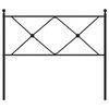 vidaXL Metal Headboard Black 107cm