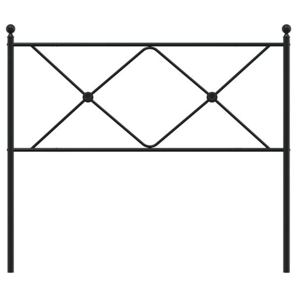 vidaXL Metal Headboard Black 107cm