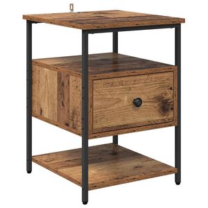 vidaXL Bedside Cabinet Old Wood 40 x 42 x 56 cm Engineered Wood