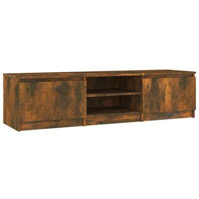 vidaXL TV Cabinet Smoked Oak 140x40x35.5 cm Engineered Wood
