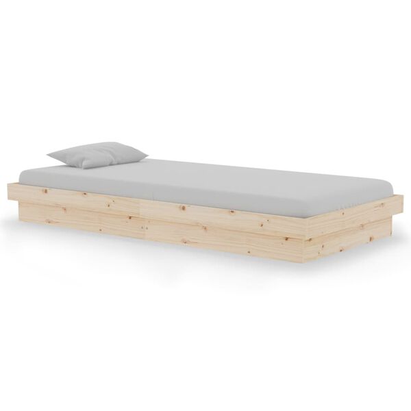 vidaXL Bed Frame without Mattress Solid Wood Single