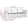 vidaXL Sofa Sets 3 pcs Natural Solid Acacia Wood