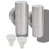 vidaXL Outdoor LED Wall Lights 2 pcs Stainless Steel Up/Downwards
