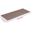 vidaXL Stair Mats Self-adhesive 15 pcs 60x25 cm Light Brown Rectangular