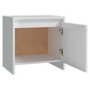 vidaXL Bedside Cabinets 2 pcs High Gloss White 45x34x44.5 cm Engineered Wood