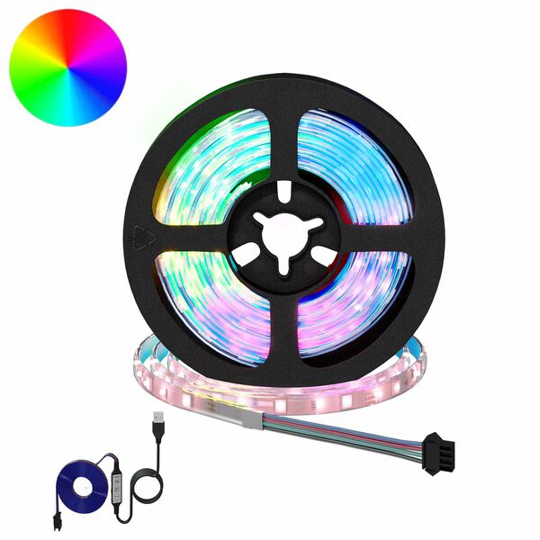 vidaXL LED Strip 4 pcs Black and Transparent 95 x 0.8 x 0.3 cm