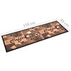vidaXL Kitchen Carpet Washable Coffee brown 45x150 cm