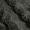vidaXL Faux Rabbit Fur Blanket 4 pcs Dark Grey 130 x 150 cm Polyester