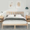 vidaXL Bed Frame with Headboard Brown 140 x 200 cm Solid Pine Wood
