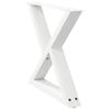 vidaXL Coffee Table Legs 2 pcs White 60x(42-43.3) cm Steel