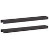 vidaXL Garden Cover Profile 2 pcs 100 x 15 x 5 cm Steel Black