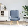 vidaXL Armchair Blue 63 x 67 x 94 cm Sherpa Fabric