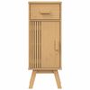 vidaXL Bathroom Furniture Set with Drawer 4 pcs Brown Solid Pine wood